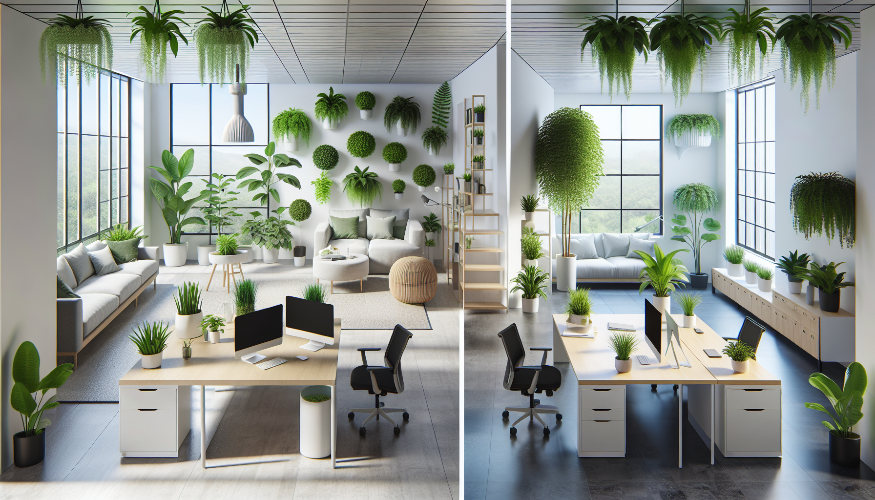 집과 사무실에서 공기정화 식물 활용하기-첫번째